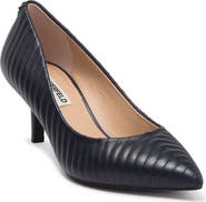 KARL LAGERFELD PARIS Rosette Quilted Pointed Toe Pump