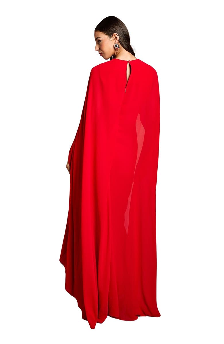 Coast Cape Sleeve Maxi Dress, Alternate, color, Red