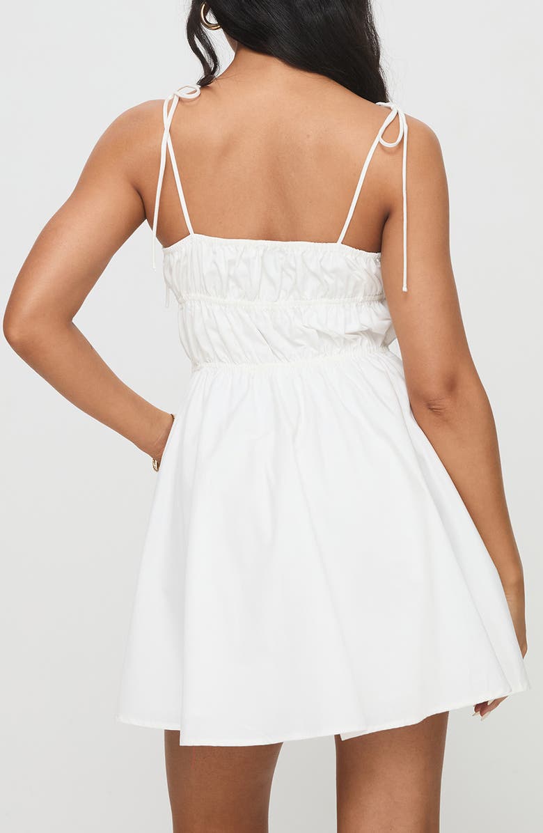 Princess Polly Jacksonne Organic Cotton Mini Sundress, Alternate, color, White