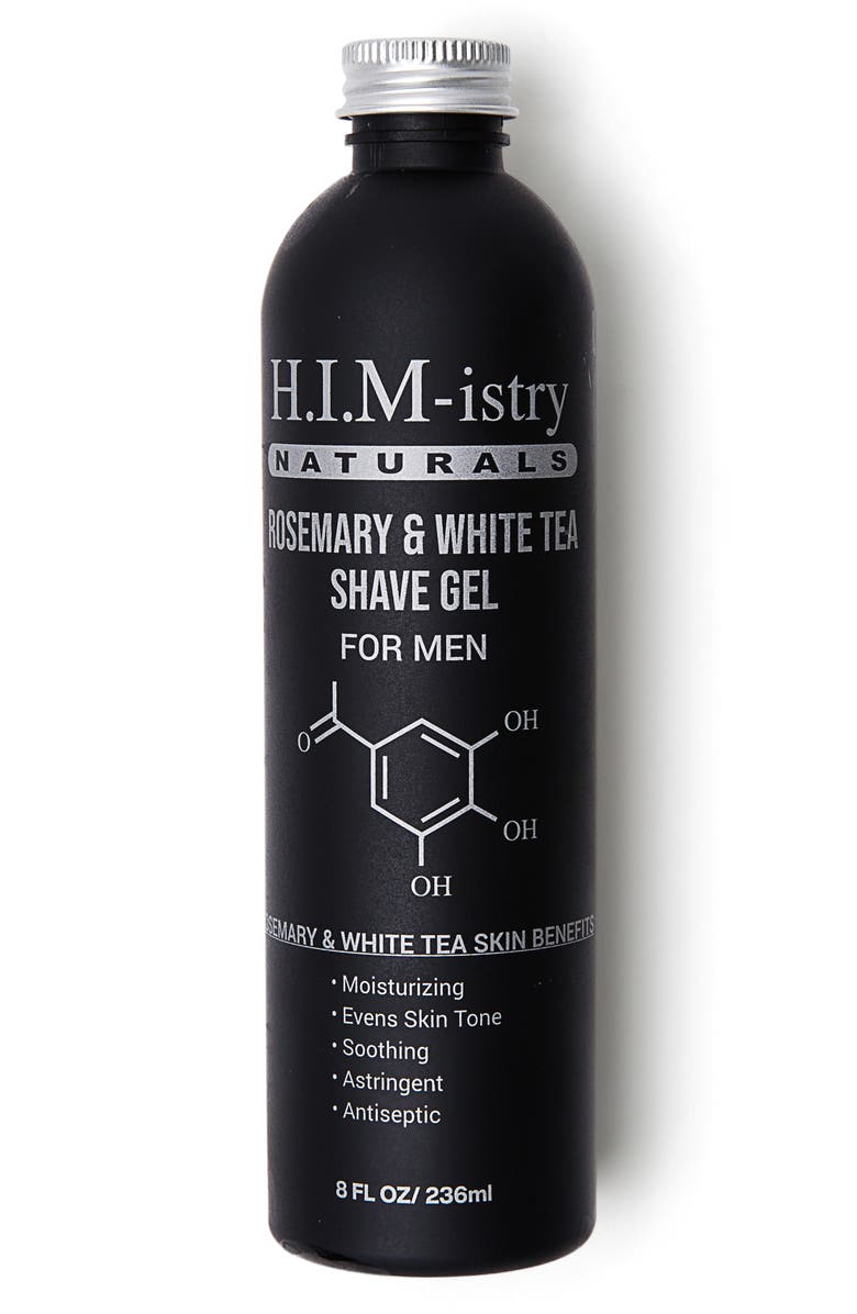 HIMistry Naturals H.I.M.-istry Naturals Rosemary & White Tea Shave Gel, Main, color,