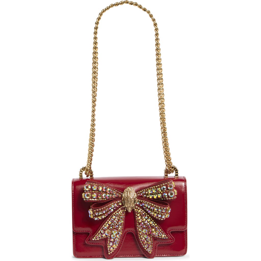 Kurt Geiger London Bow Small Shoreditch Shoulder Bag In Red