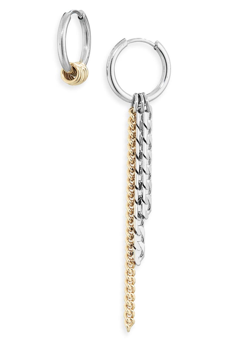 Jane Hoop Earrings, Main, color, GOLD AND PALLADIUM