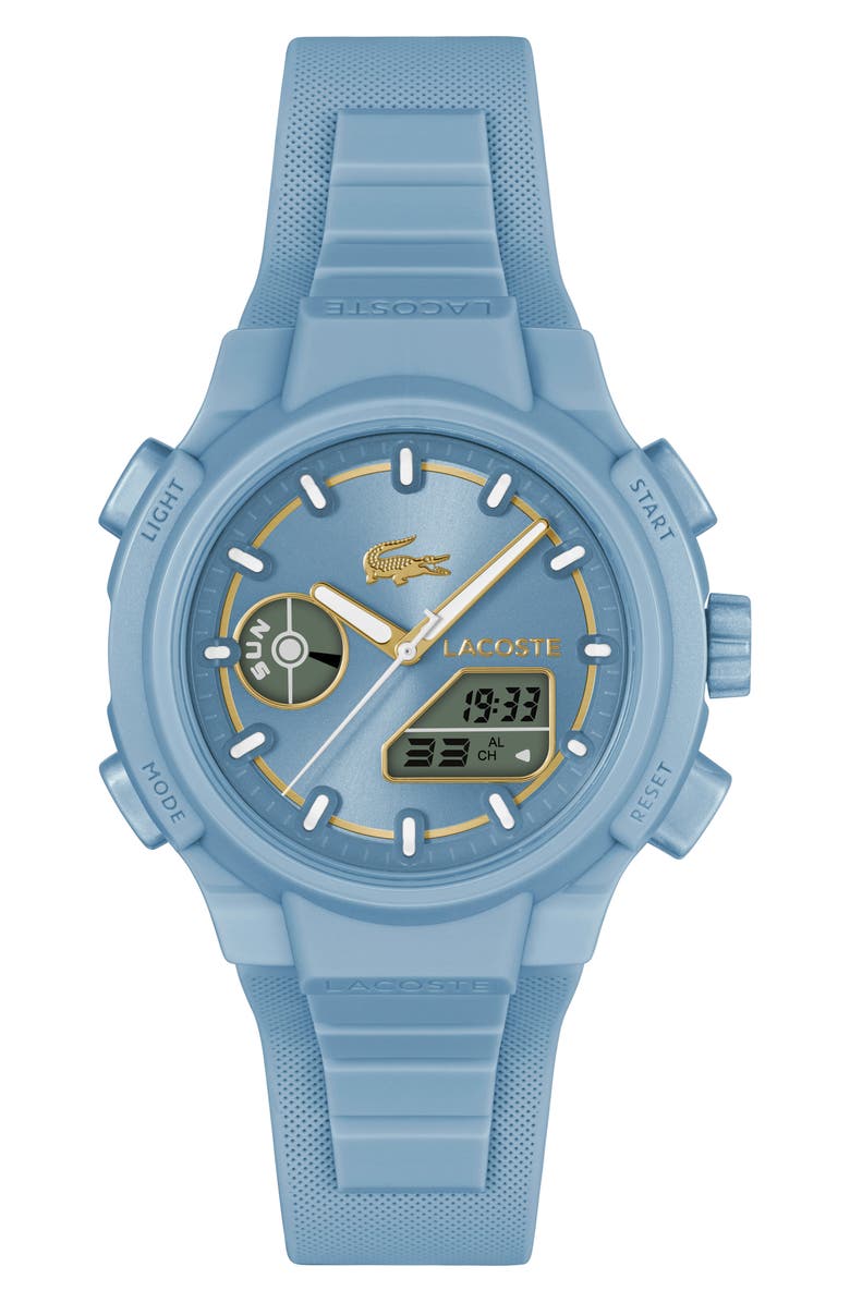Lacoste LC33 Silicone Strap Watch, 40mm, Main, color, Blue