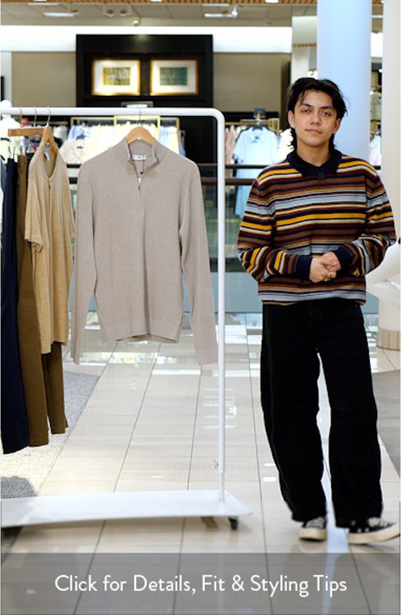 Quarter Zip Rib Sweater, sales video thumbnail