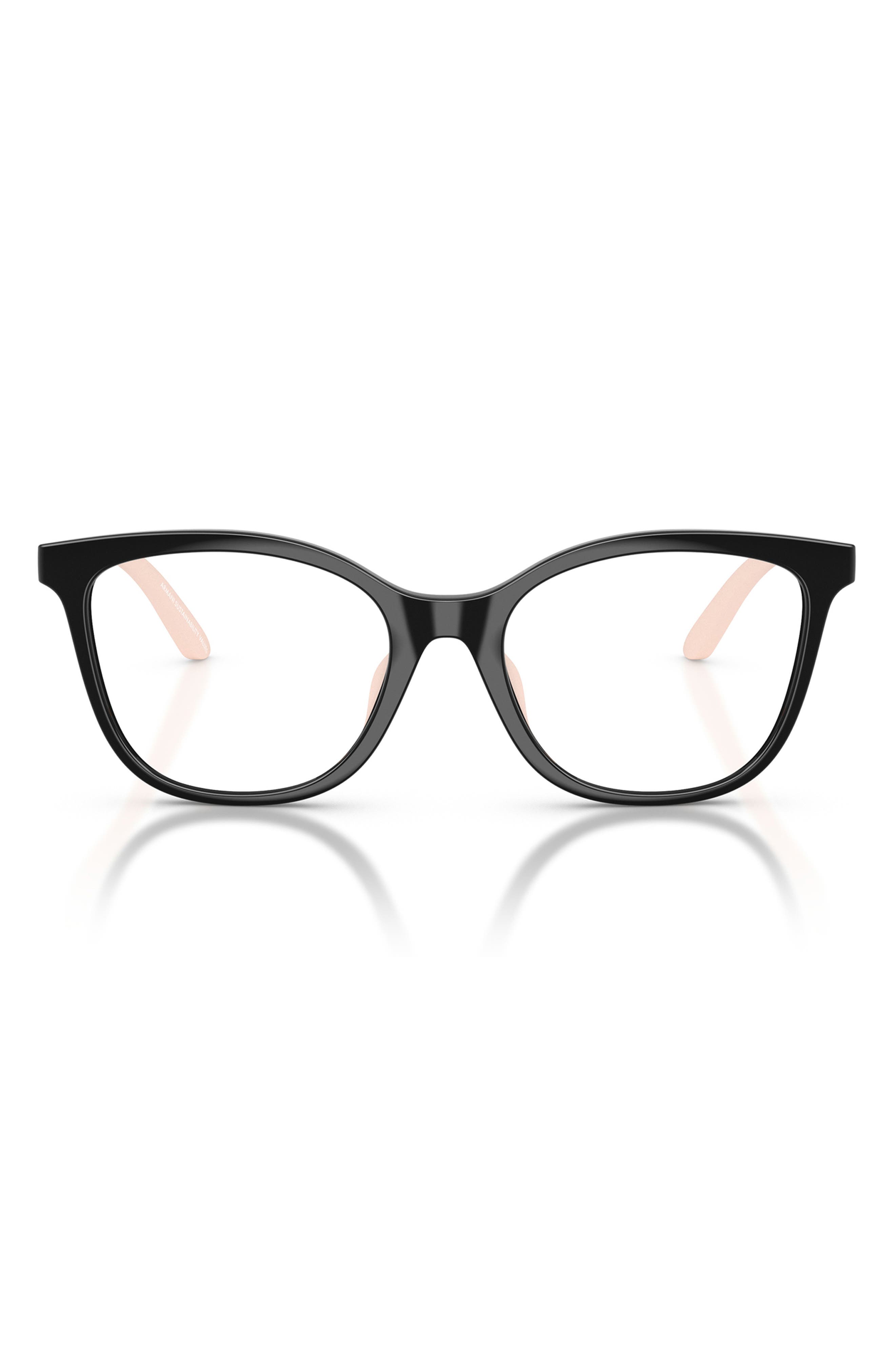 Emporio Armani Kids' 46mm Butterfly Optical Glasses In Black