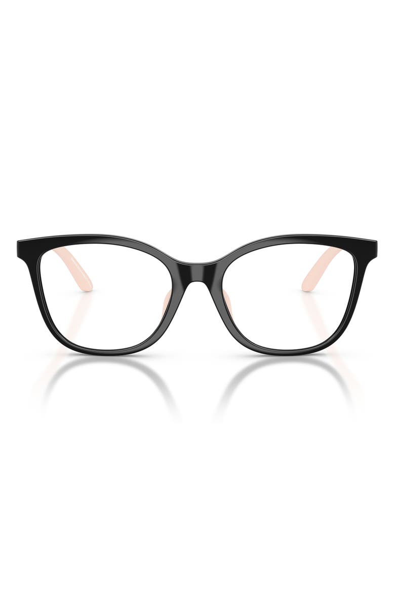 Emporio Armani Kids' 46mm Butterfly Optical Glasses, Main, color, Shiny Black / Demo Lens