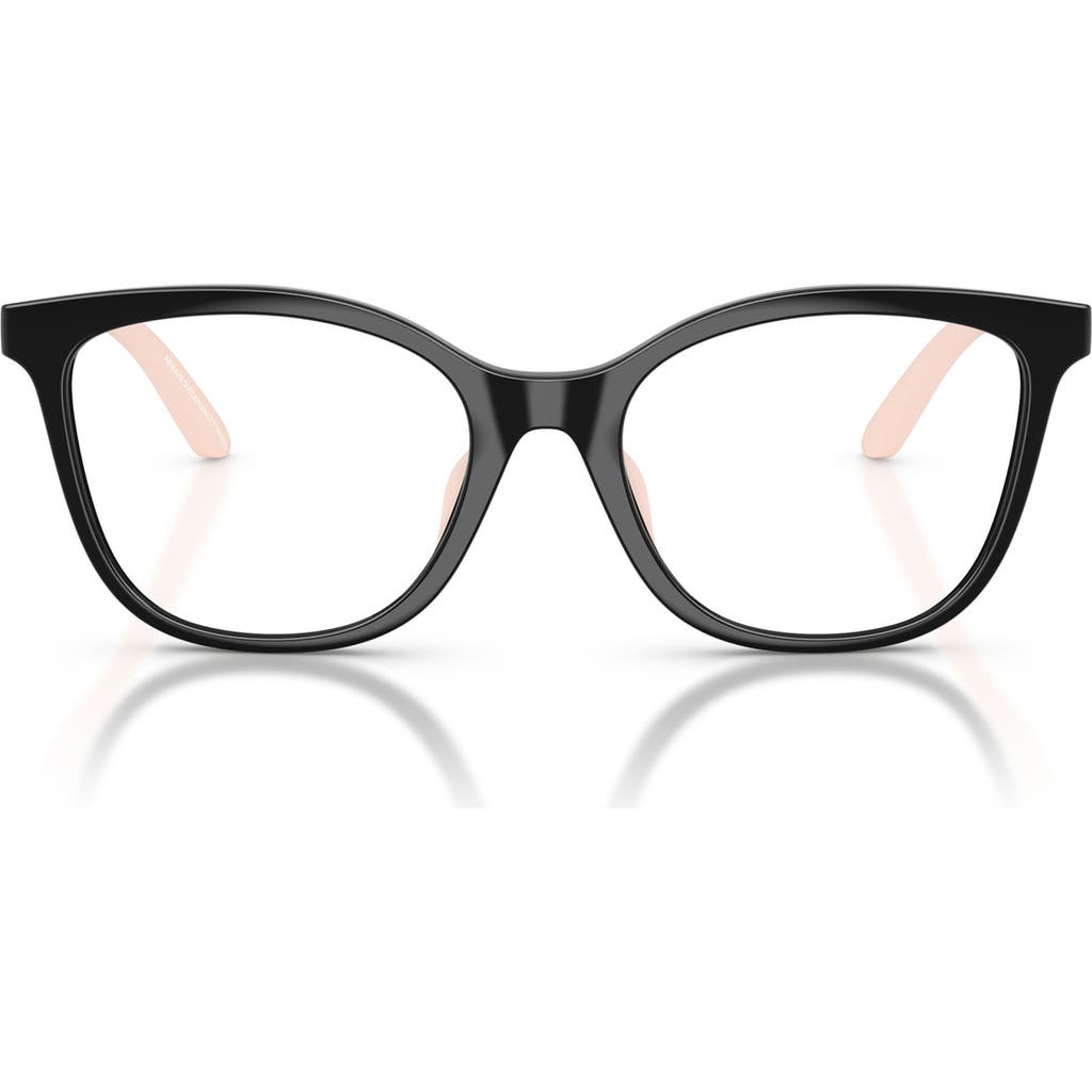 Emporio Armani Kids' 46mm Butterfly Optical Glasses In Black
