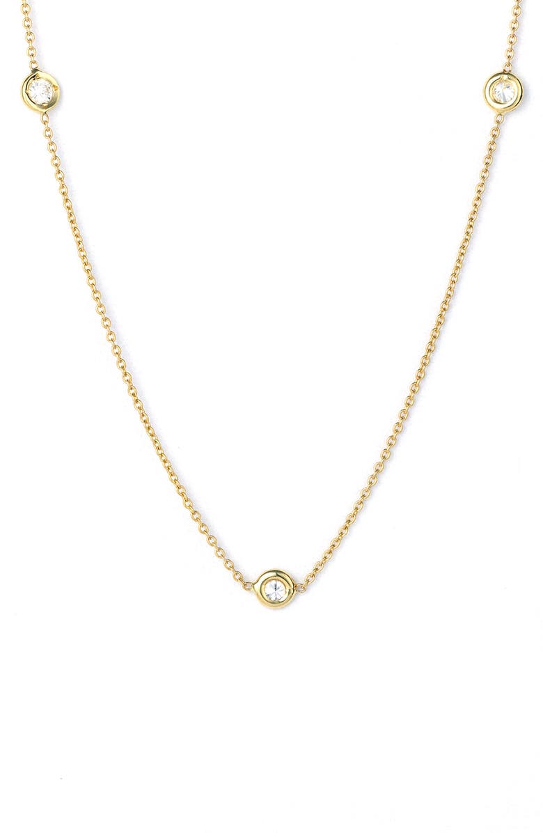 Roberto Coin 'Diamonds by the Inch' Station Necklace, Alternate, color, 