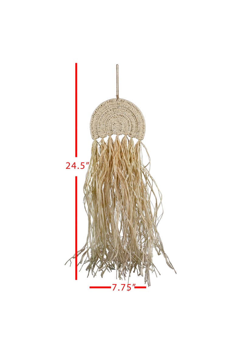 Harmony Arch Hanging Accent Seagrass & Raffia, Alternate, color, Beige