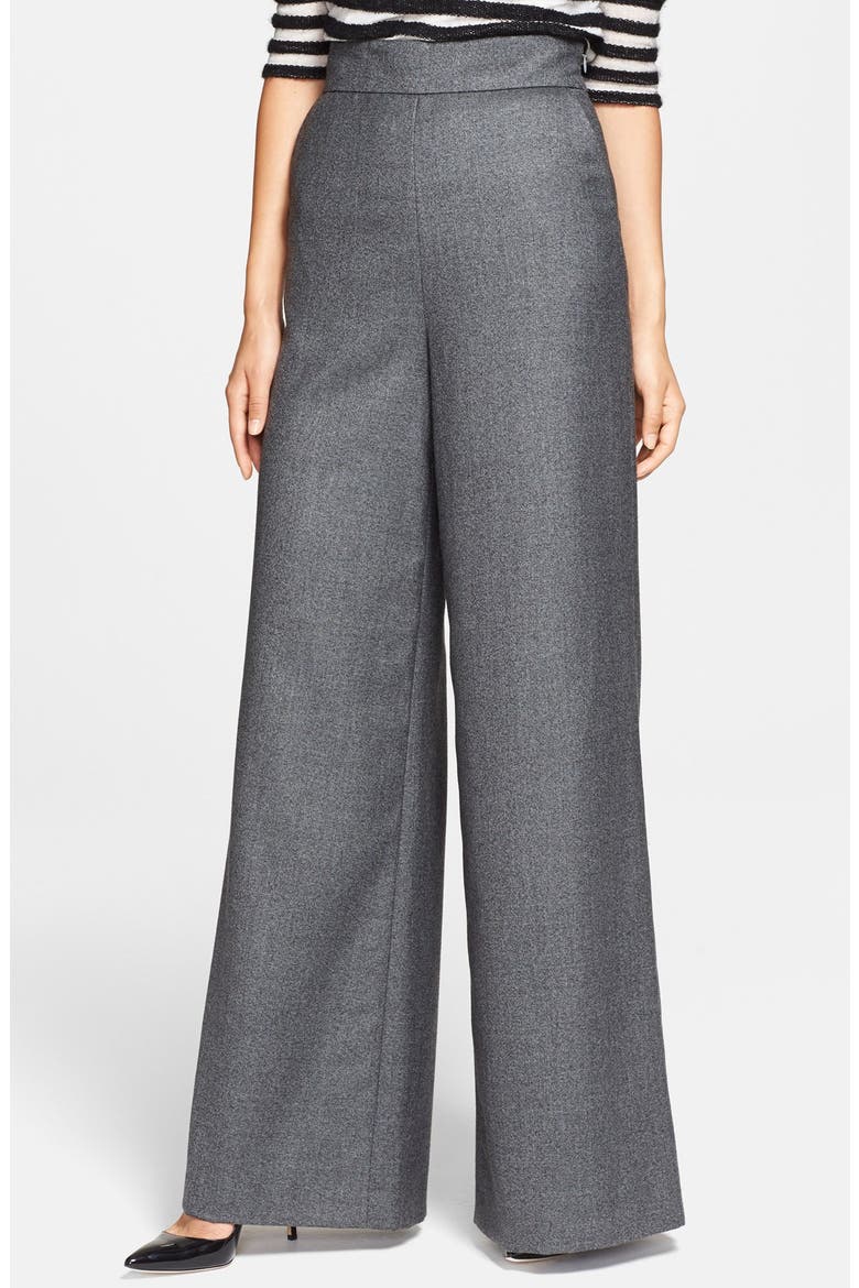 'Alessia' Wide Leg Trousers, Main, color, STEEL GREY