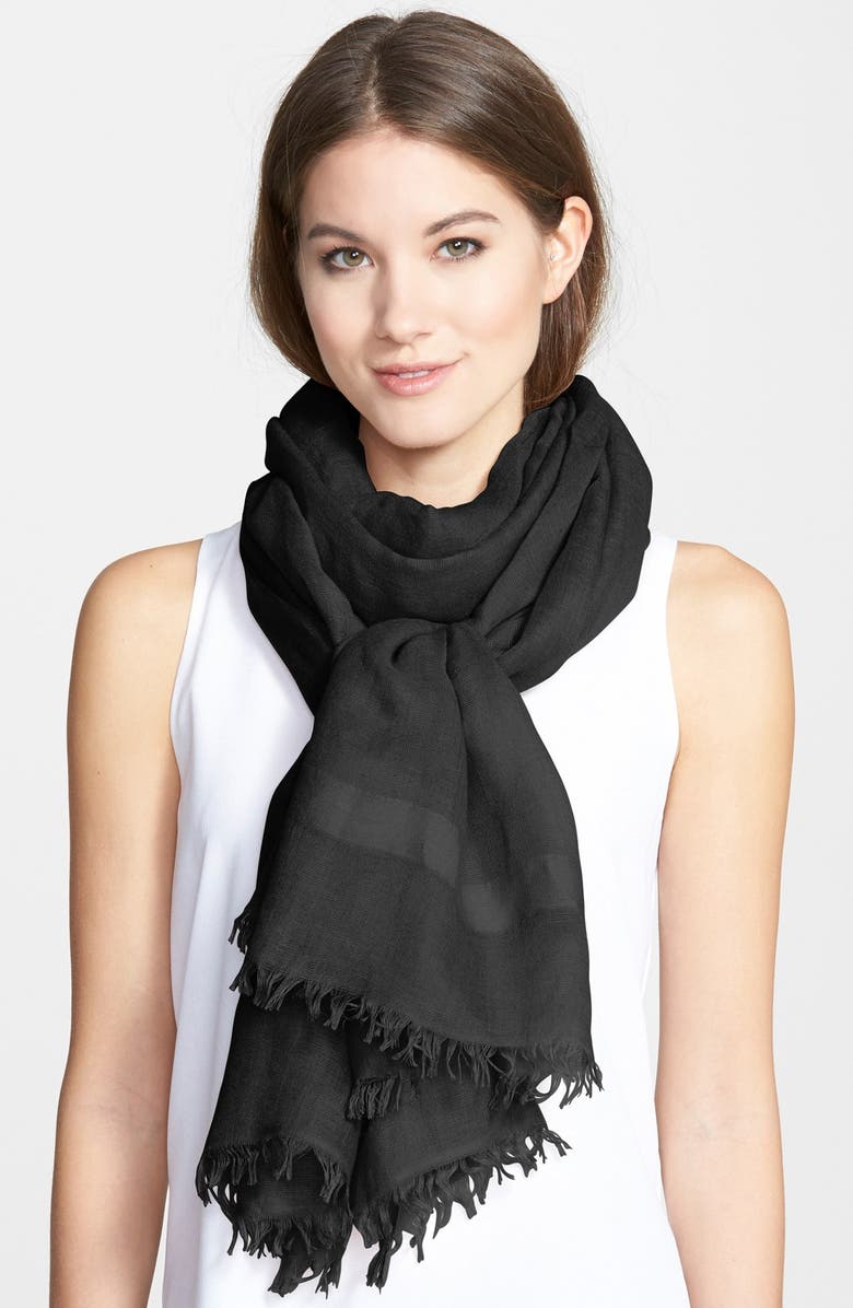 Halogen<sup>®</sup> 'Lightness' Linen Blend Scarf, Main, color, 