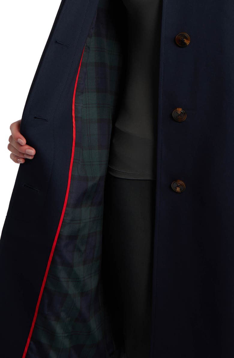 Hunter Stella Gab Tie Waist Trench Coat, Alternate, color, Navy