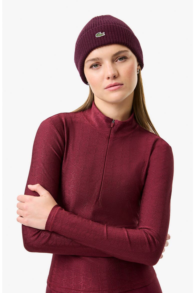 Ribbed Cashmere Blend Beanie, Alternate, color, ZIN