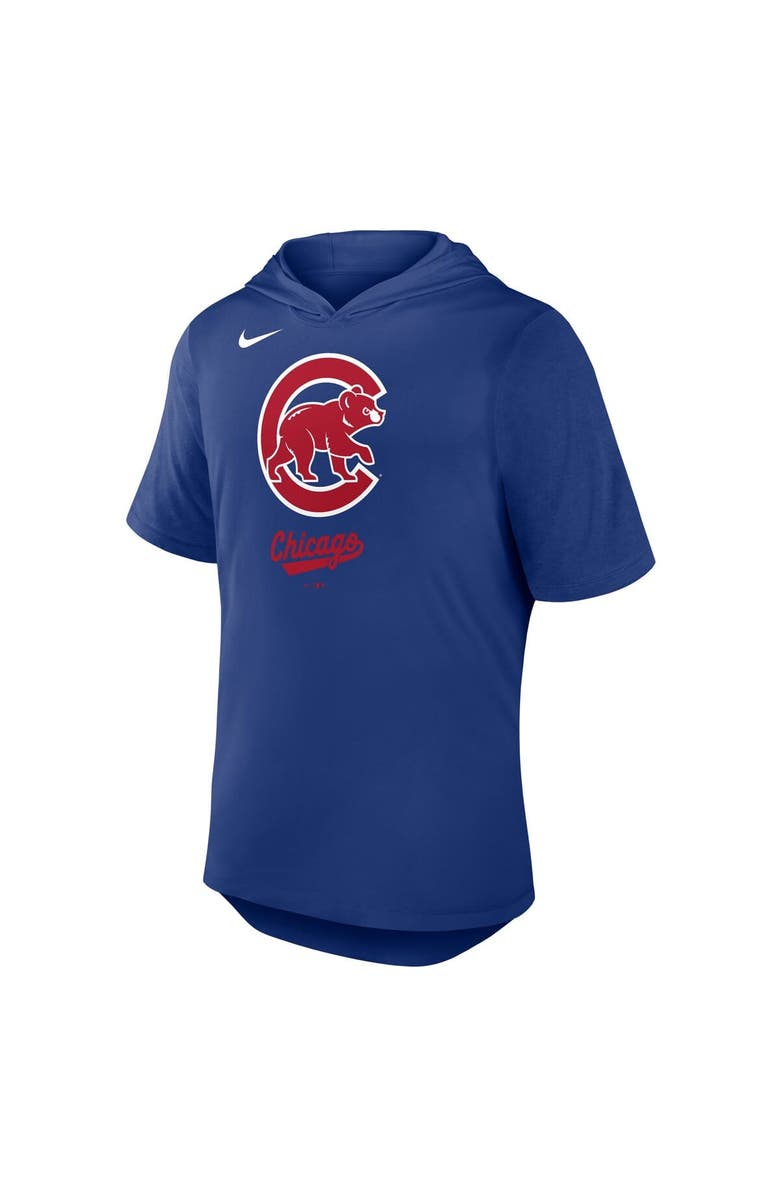 Nike Men's Nike Royal Chicago Cubs Tri-Blend Hoodie T-Shirt, Alternate, color, Royal