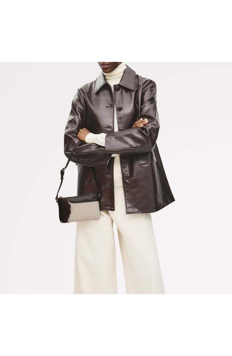 Radley Pockets - Cow Hide Mini Ziptop Shoulder Bag, Alternate, color, Dark Oak