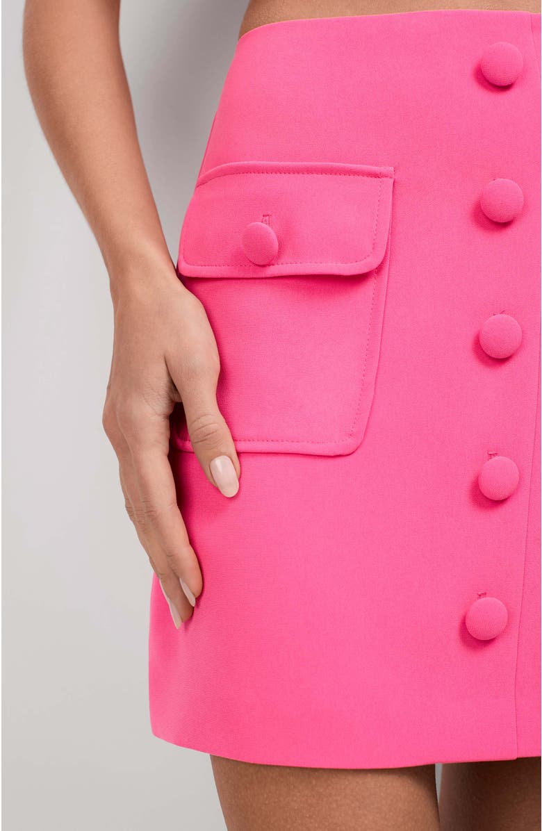 Trina Turk Medici Tailored Mini Skirt, Alternate, color, Magenta Milano