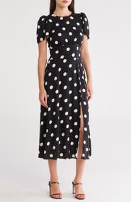 AFRM LOS ANGELES AFRM Jamie Print Open Back Short Sleeve Dress