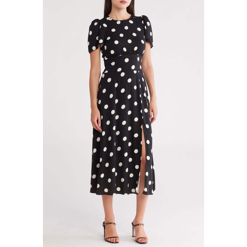 Afrm Los Angeles Afrm Jamie Print Open Back Short Sleeve Dress