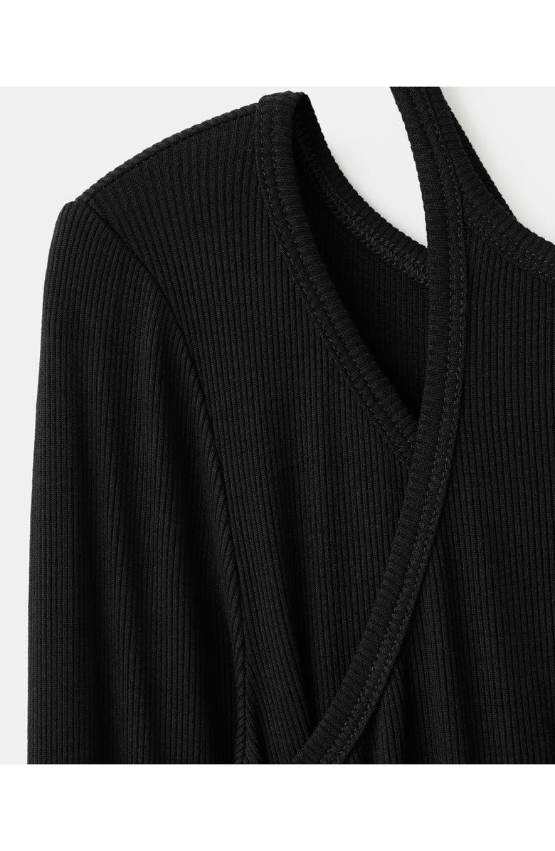 MANGO Layered Look Long Sleeve Rib T-Shirt, Alternate, color,