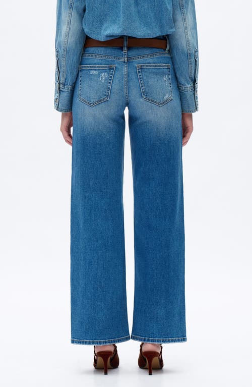 Bayeas Low Rise Wide Leg Jeans In Blue