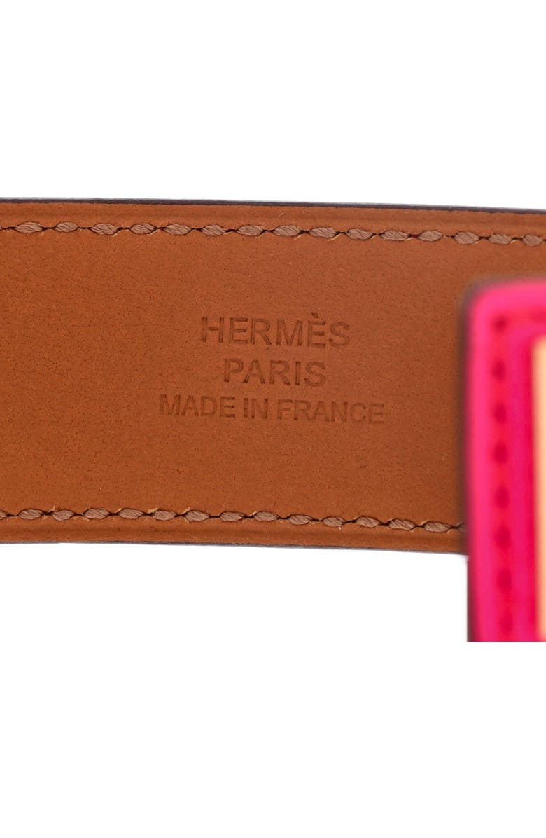 Pre-Owned Hermes Collier de Chien 24 Bracelet Leather, Alternate, color, Pink