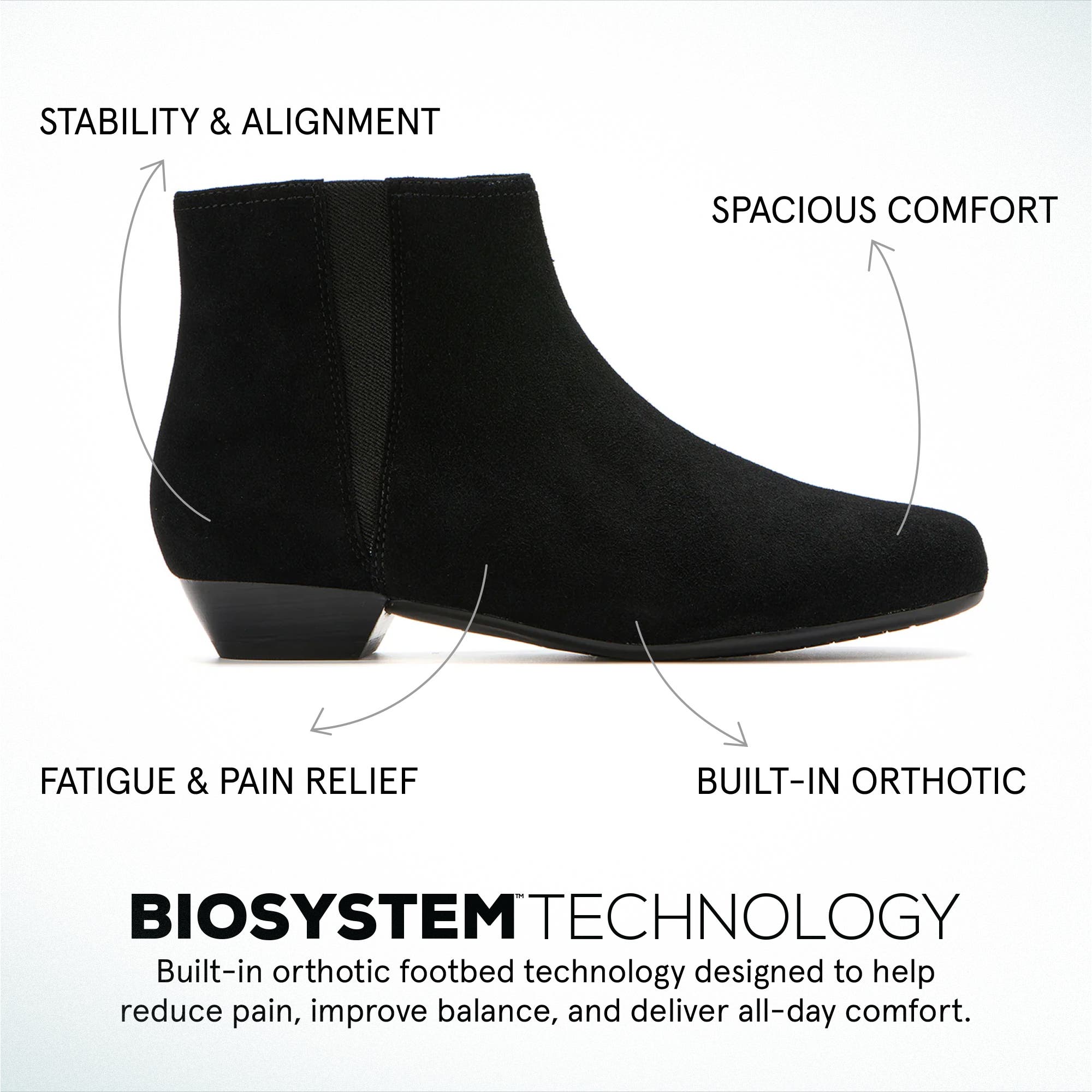 ABEO Via Boot, Alternate, color, Black Suede - Metatarsal