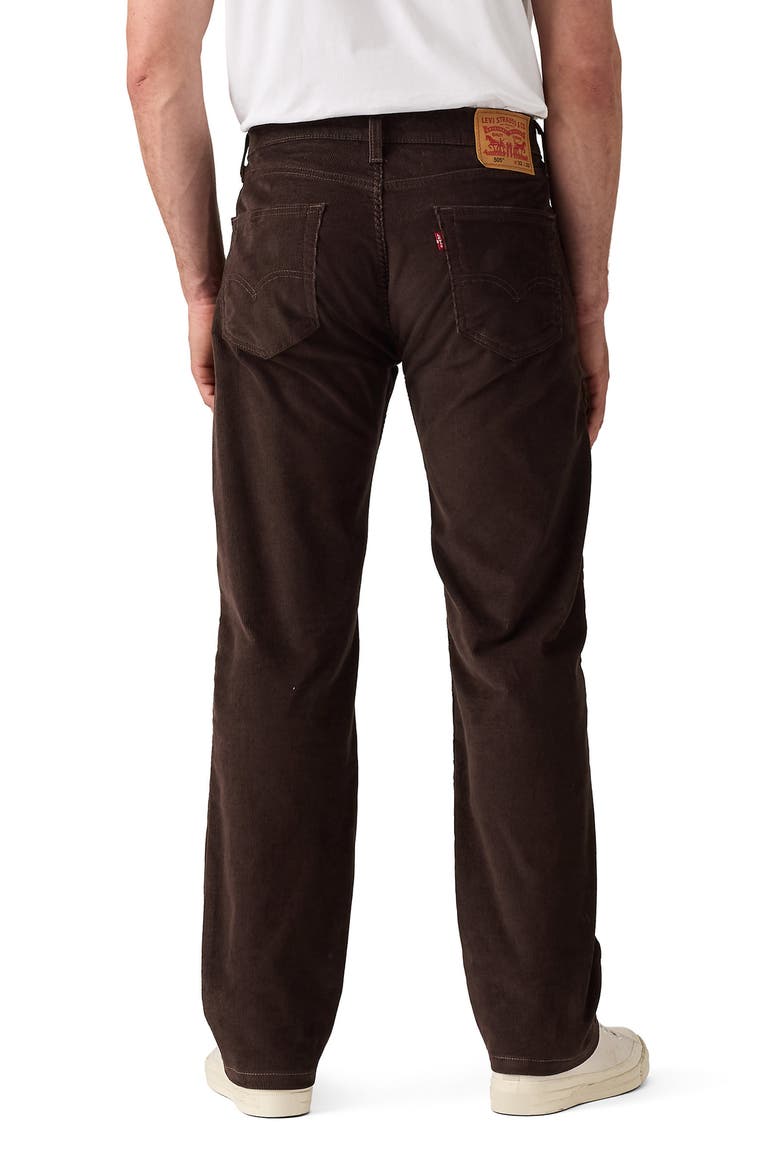 505™ Relaxed Straight Leg Corduroy Jeans, Alternate, color, BLACK COFFEE