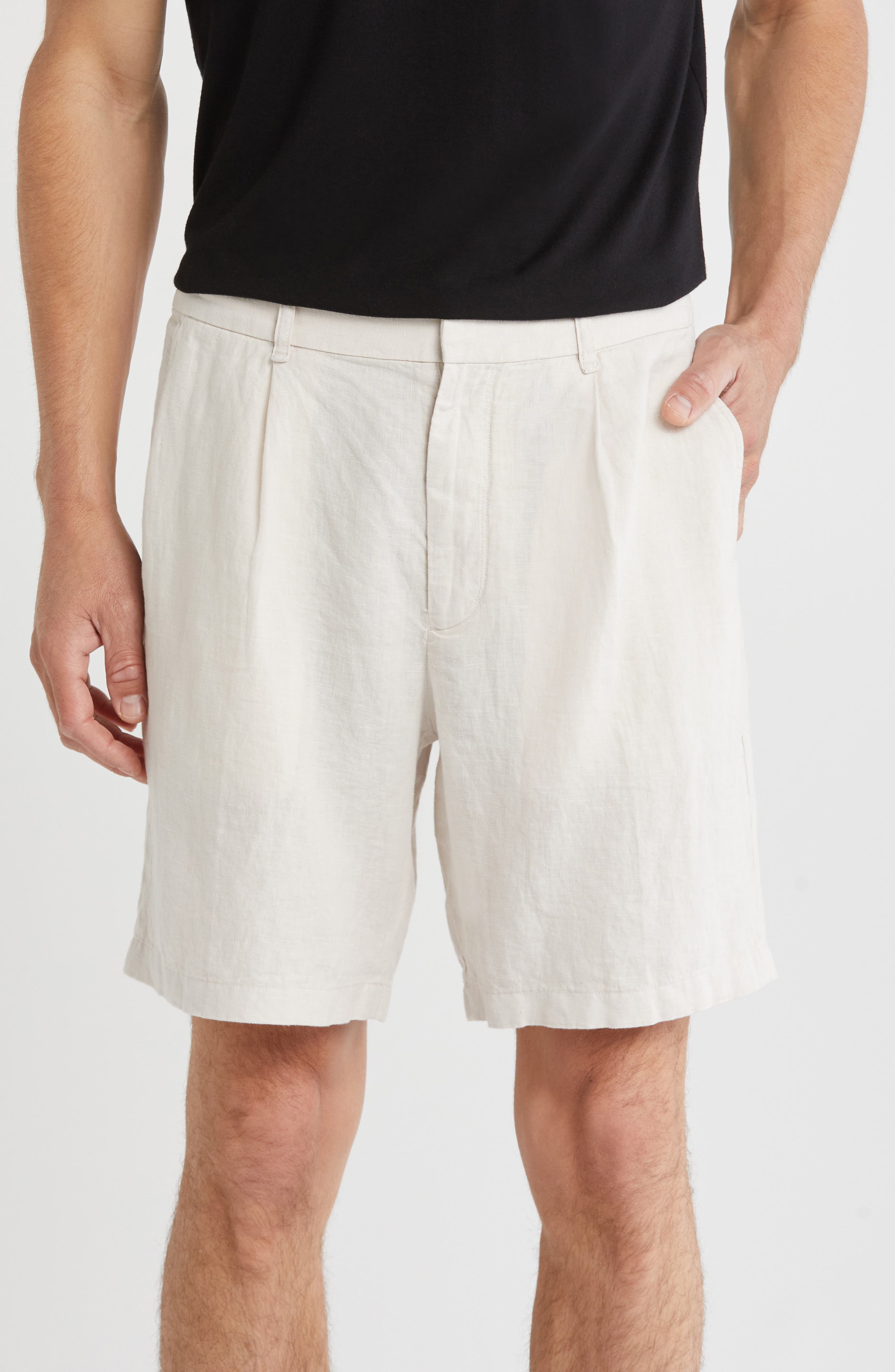 rag & bone Elliot Pleated Linen Shorts