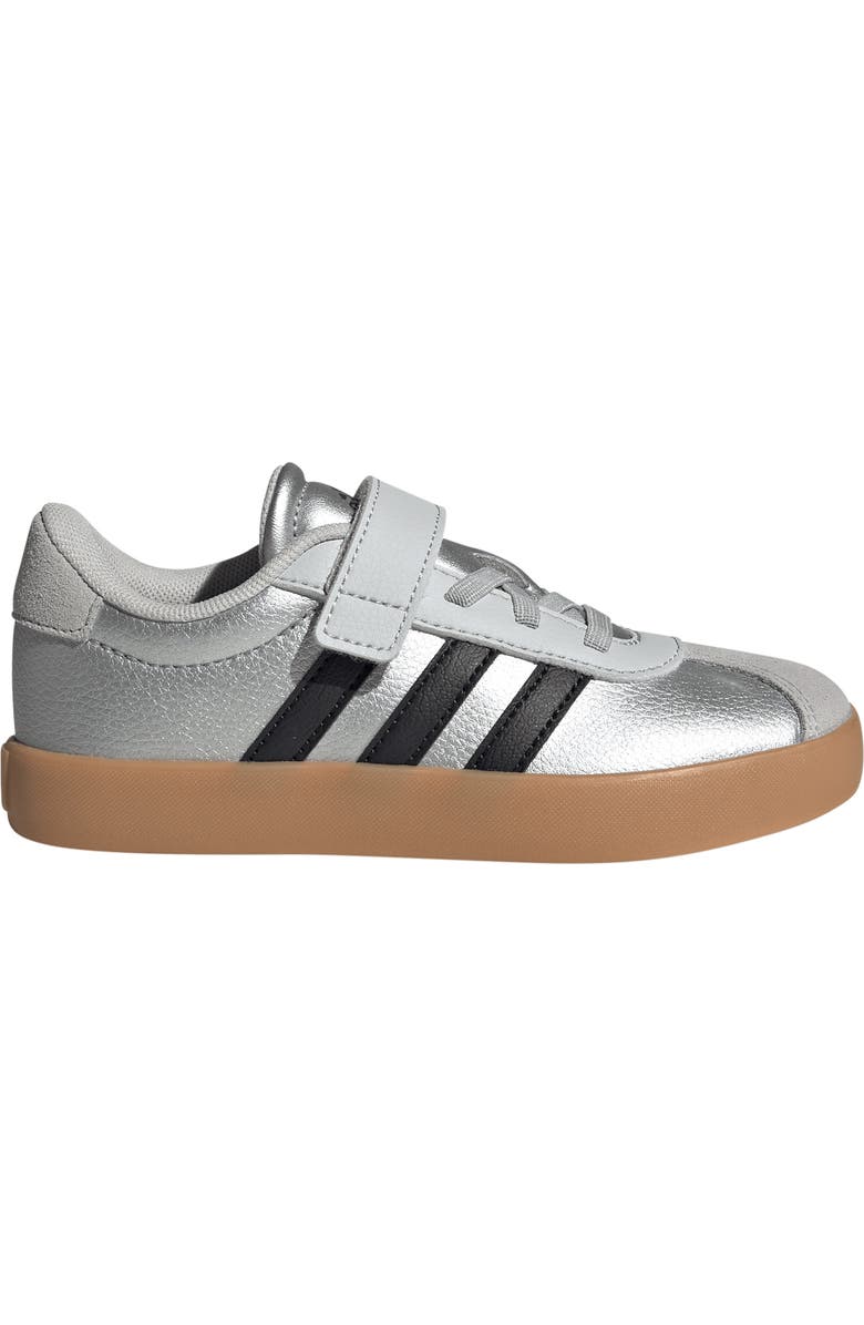 adidas Kids' VL Court 3.0 Sneaker, Alternate, color, Silver / Core Black/ Grey