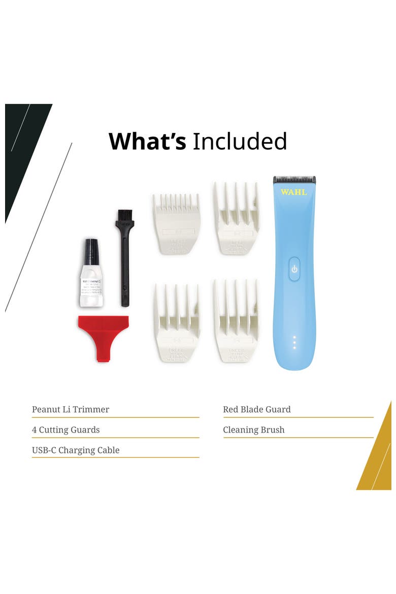 Peanut Li Cordless Trimmer, Lightweight & Compact, High-Powered Rotary Motor, USB-C Quick Charge, Alternate, color, Blue