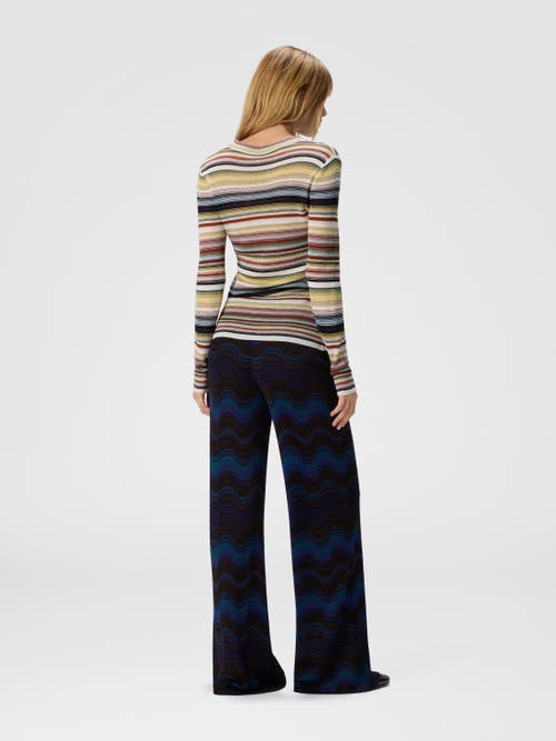 Missoni Striped Crew Neck Sweater In Multi