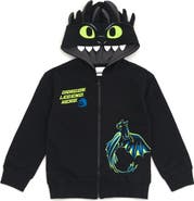DREAMWORKS How to Train Your Dragon Toothless Fleece Zip-Up Hoodie