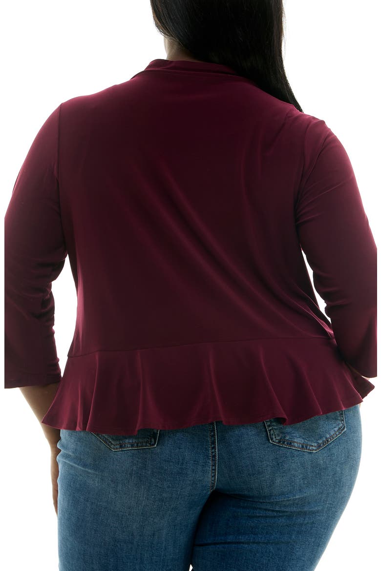 Ruffle Bolero, Alternate, color, DEEP WINE
