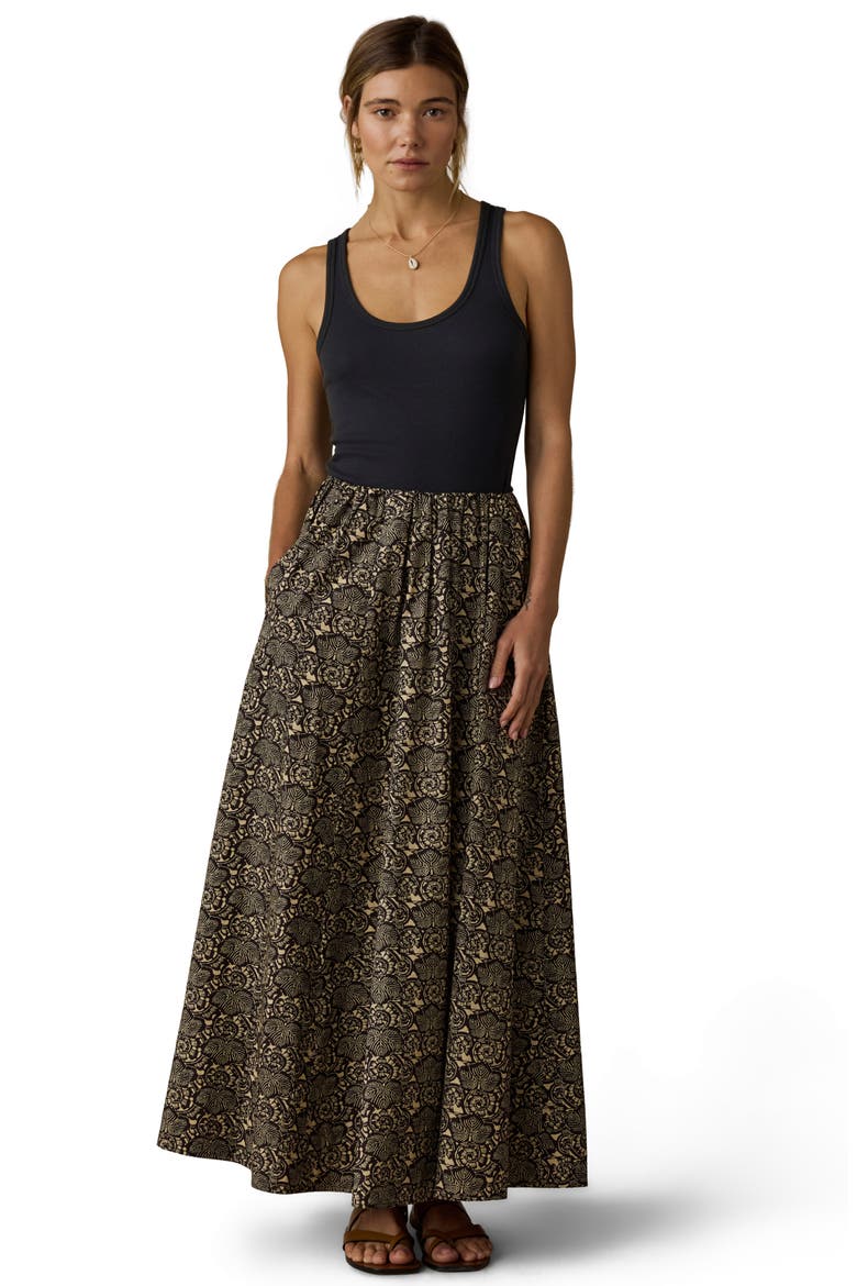 Coastal Poplin Nera Maxi Skirt, Alternate, color, NIGHT BLOOM