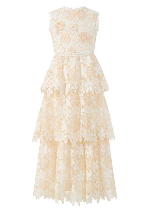 Haley Embroidered Frill Maxi Dress (Toddler, Little Kid & Big Kid)