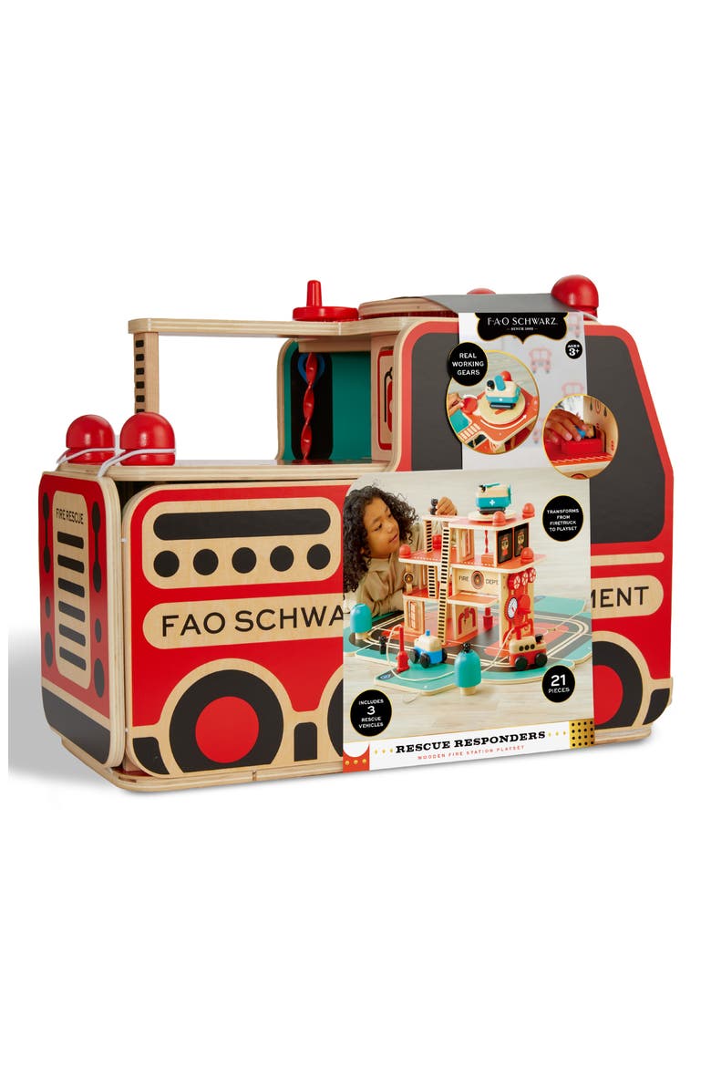 21-Piece Wood Rescue Responders Playset, Main, color, OPEN MISCELLANEOUS
