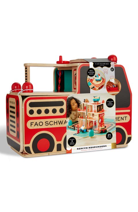 21-Piece Wood Rescue Responders Playset