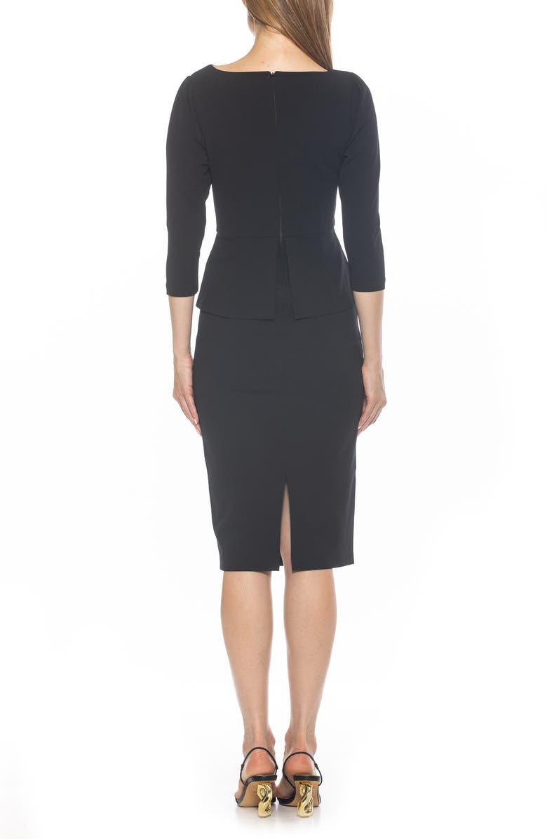 Alexia Admor Joyce Sheath Midi Dress, Alternate, color, Black