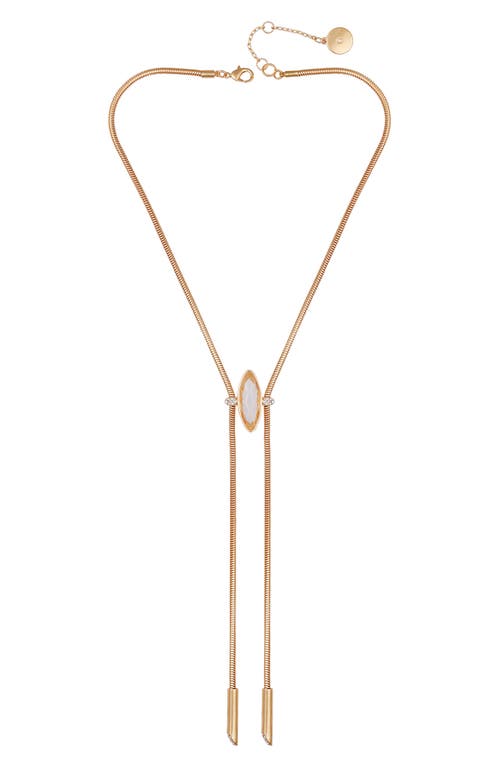 Vince Camuto Crystal Snake Chain Y-necklace In Clear/gold Tone