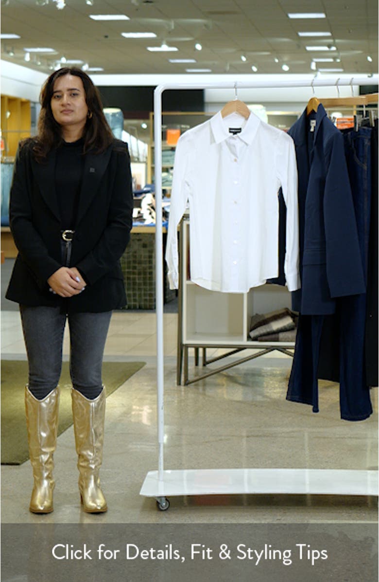 Fitted Cotton Blend Button-Up Shirt, sales video thumbnail