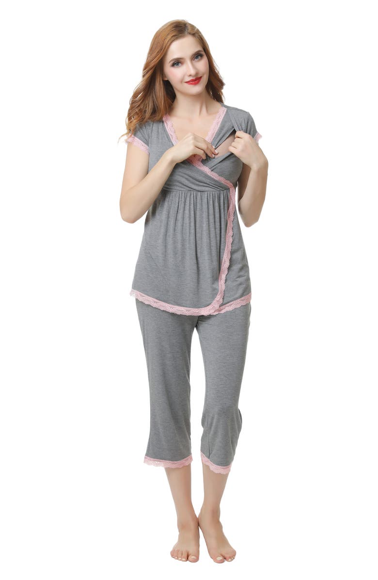 Kimi and Kai Cindy Nursing/Maternity Pajamas, Alternate, color,