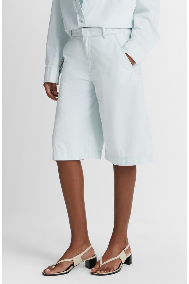 Spring Cotton Twill Long Shorts, Alternate, color, CELESTINE