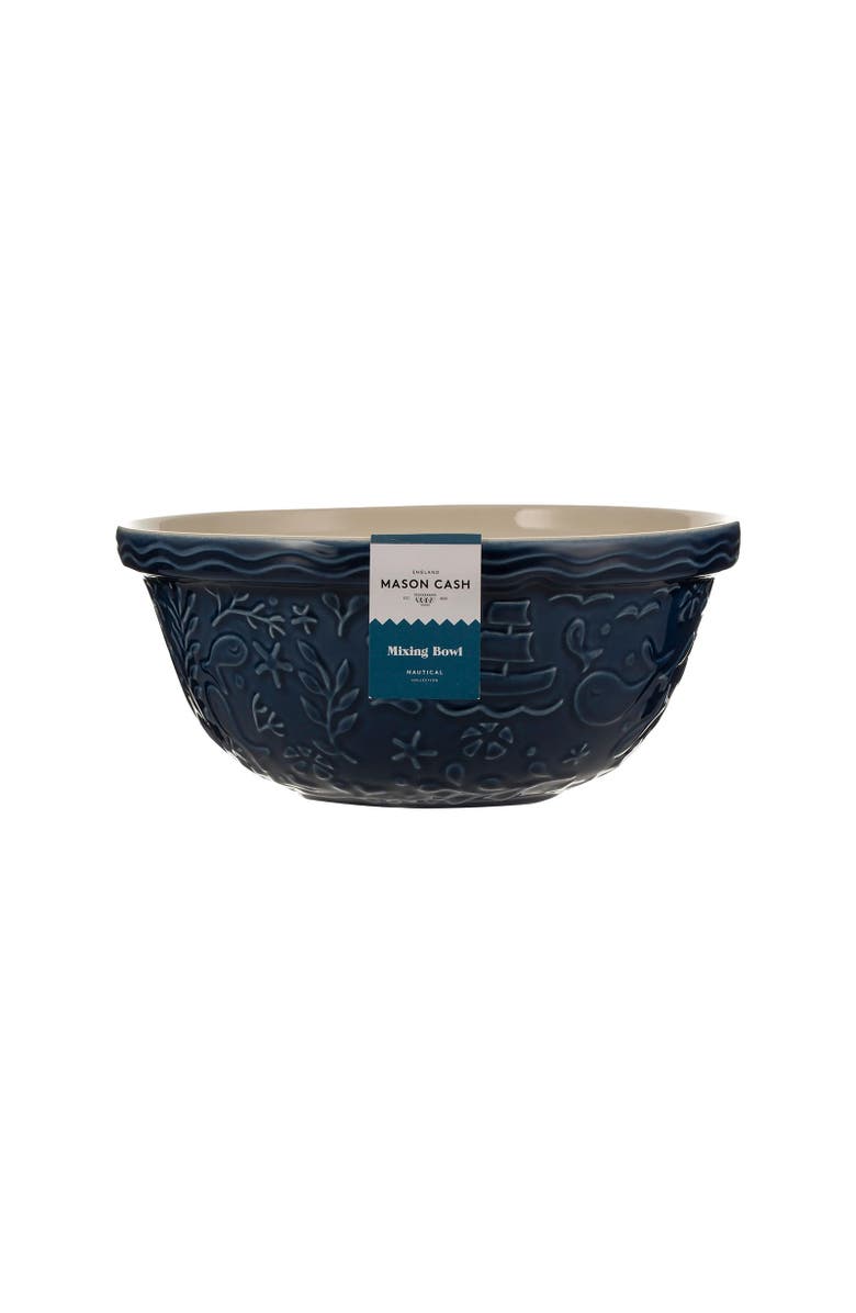 MASON CASH Nautical Collection Boat Size 12 Mixing Bowl, 4.25 Quart, Alternate, color, Blue