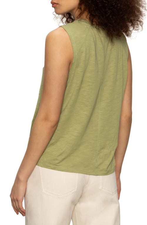 Sanctuary Nonstop Cotton Slub Tank In Green
