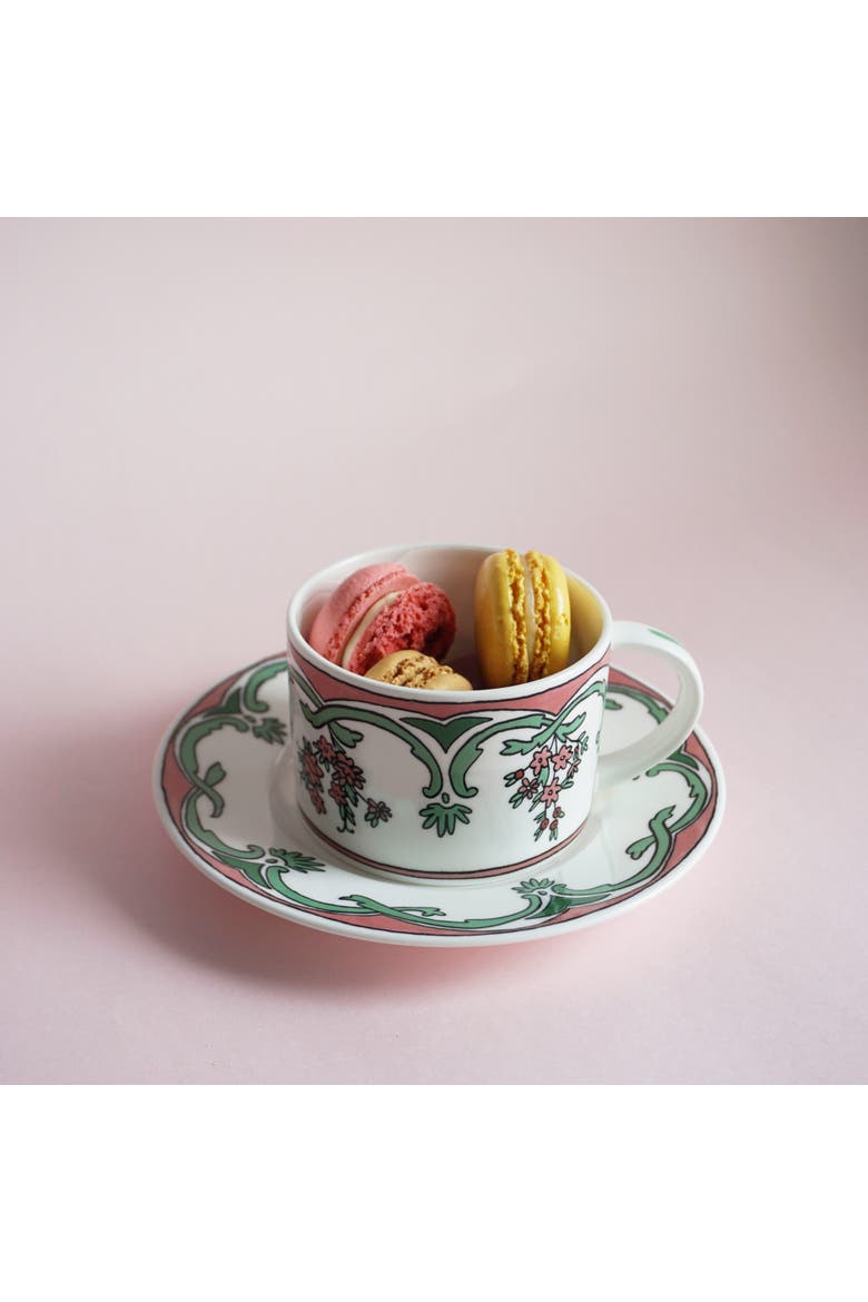 Always Marie Cup & Saucer, Alternate, color, Multi