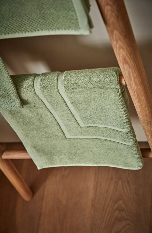 Christy Brixton Textured Soft Cotton Bath Mat In Green
