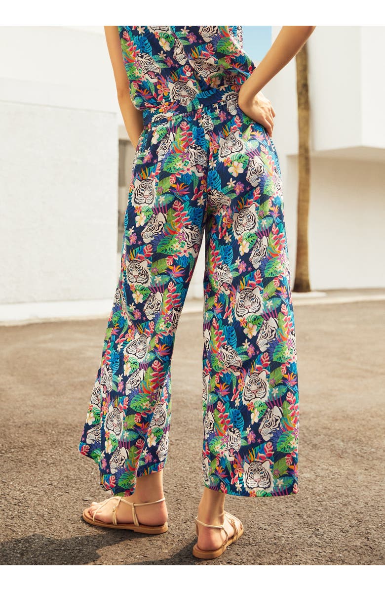 ModCloth Just Add a Boarding Pass Wide Leg Pants, Alternate, color, Tropic Like It's Hot