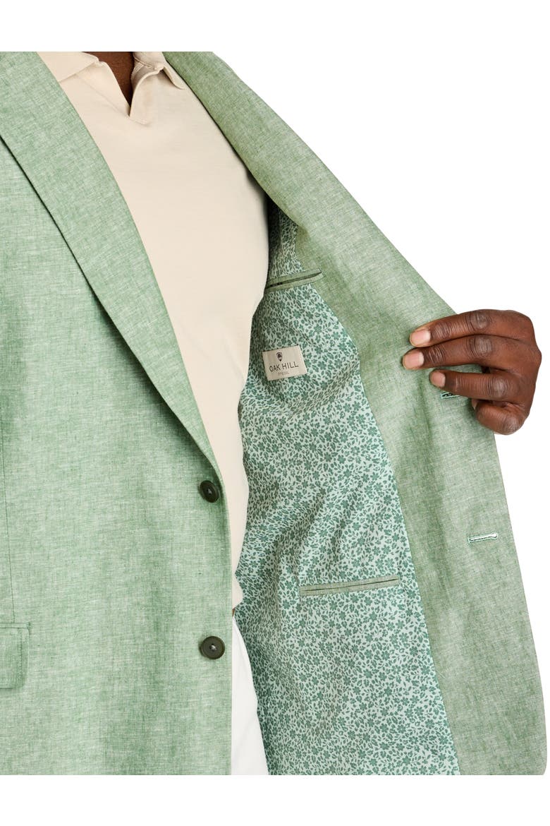 Big & Tall Jacket-Relaxer Linen-Blend Sport Coat V2, Alternate, color, GREEN