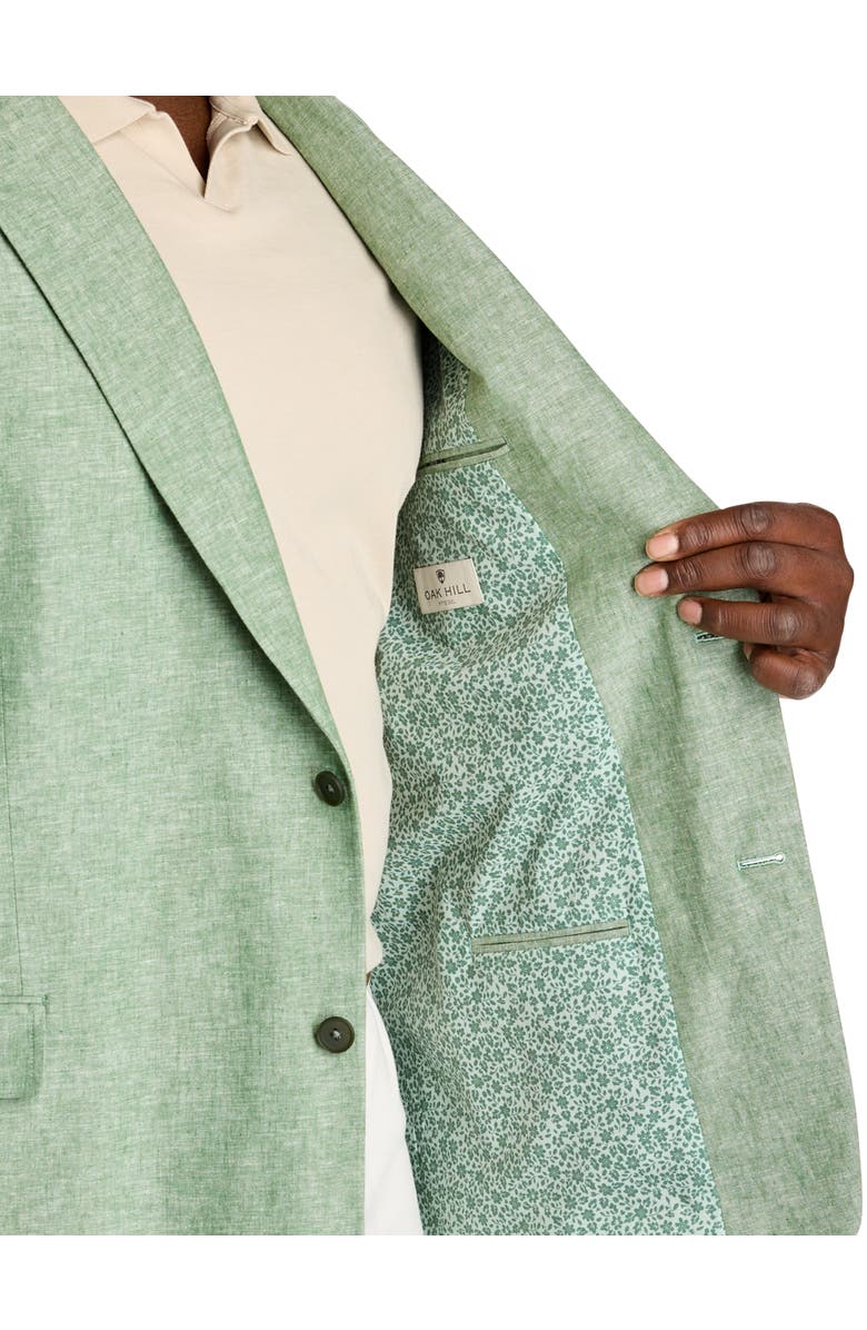 Oak Hill by DXL Big & Tall Jacket-Relaxer Linen-Blend Sport Coat V2, Alternate, color, Green