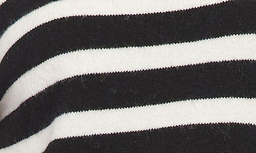 Karen Kane Stripe Turtleneck Sweater In Black